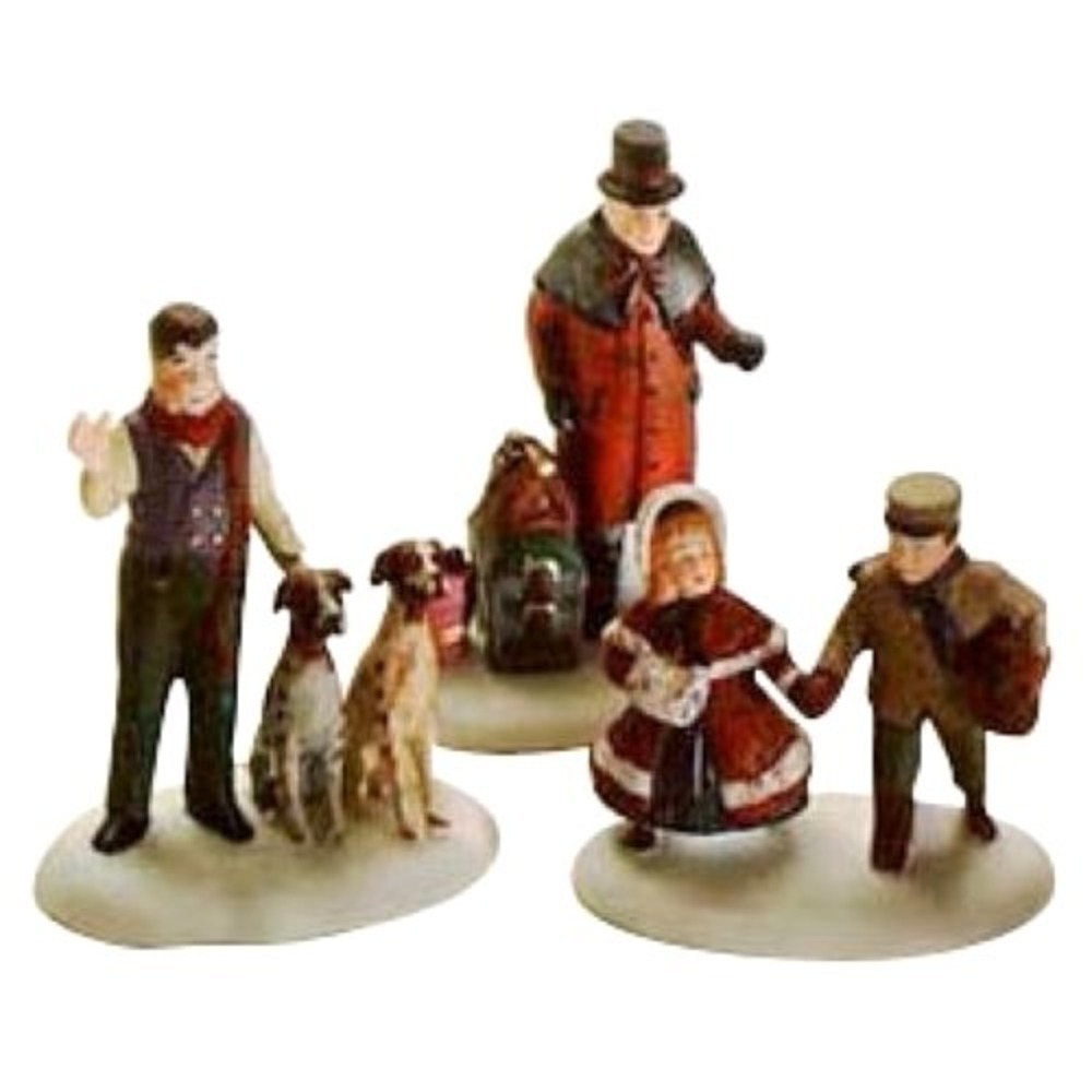 DEPT 56 HERITAGE VILLAGE COLLECTION VISION OF A CHRISTMAS PAST SET OF 3  RETIRED